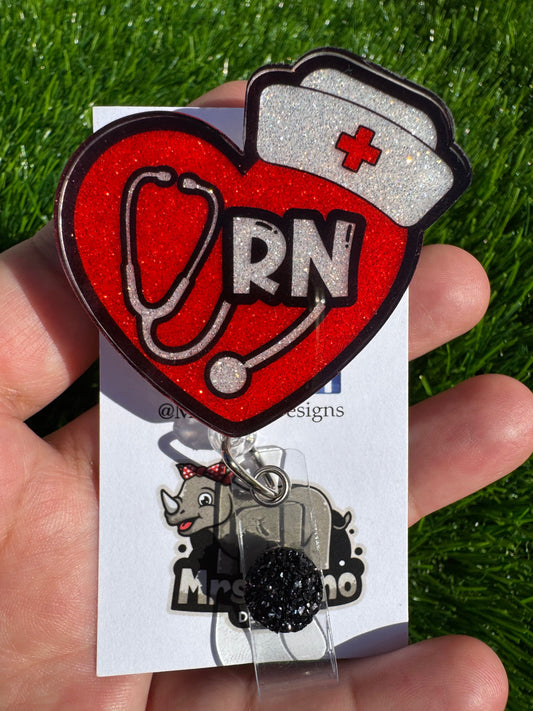 RN Heart with Nurse Hat