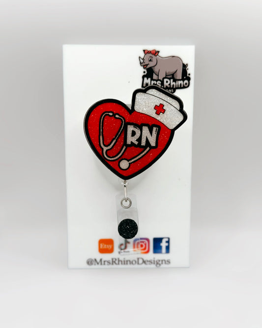 RN Heart with Nurse Hat