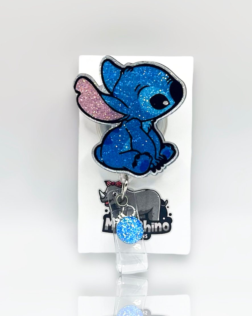Sitting Stitch Retractable Badge Reel, Nurse Teacher ID Badge